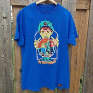 STEVEN RHODES See Your Future T-Shirt Men's Size Large BRIGHT BLUE
